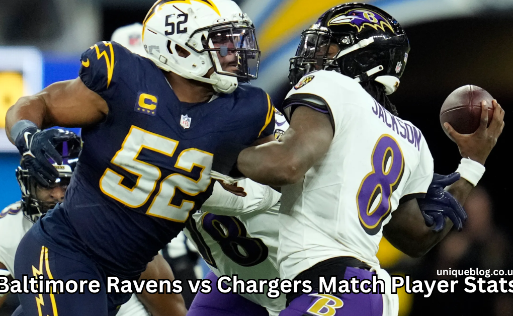 Baltimore Ravens vs Chargers Match Player Stats