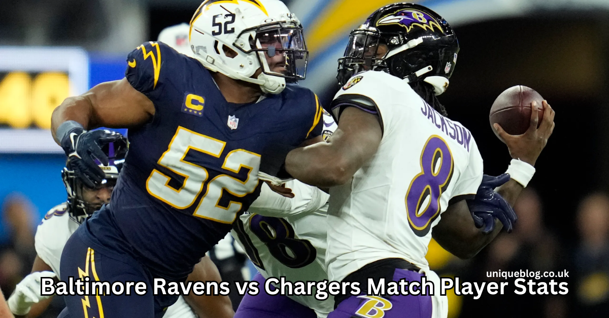 Baltimore Ravens vs Chargers Match Player Stats