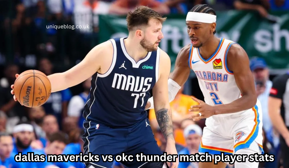 dallas mavericks vs okc thunder match player stats